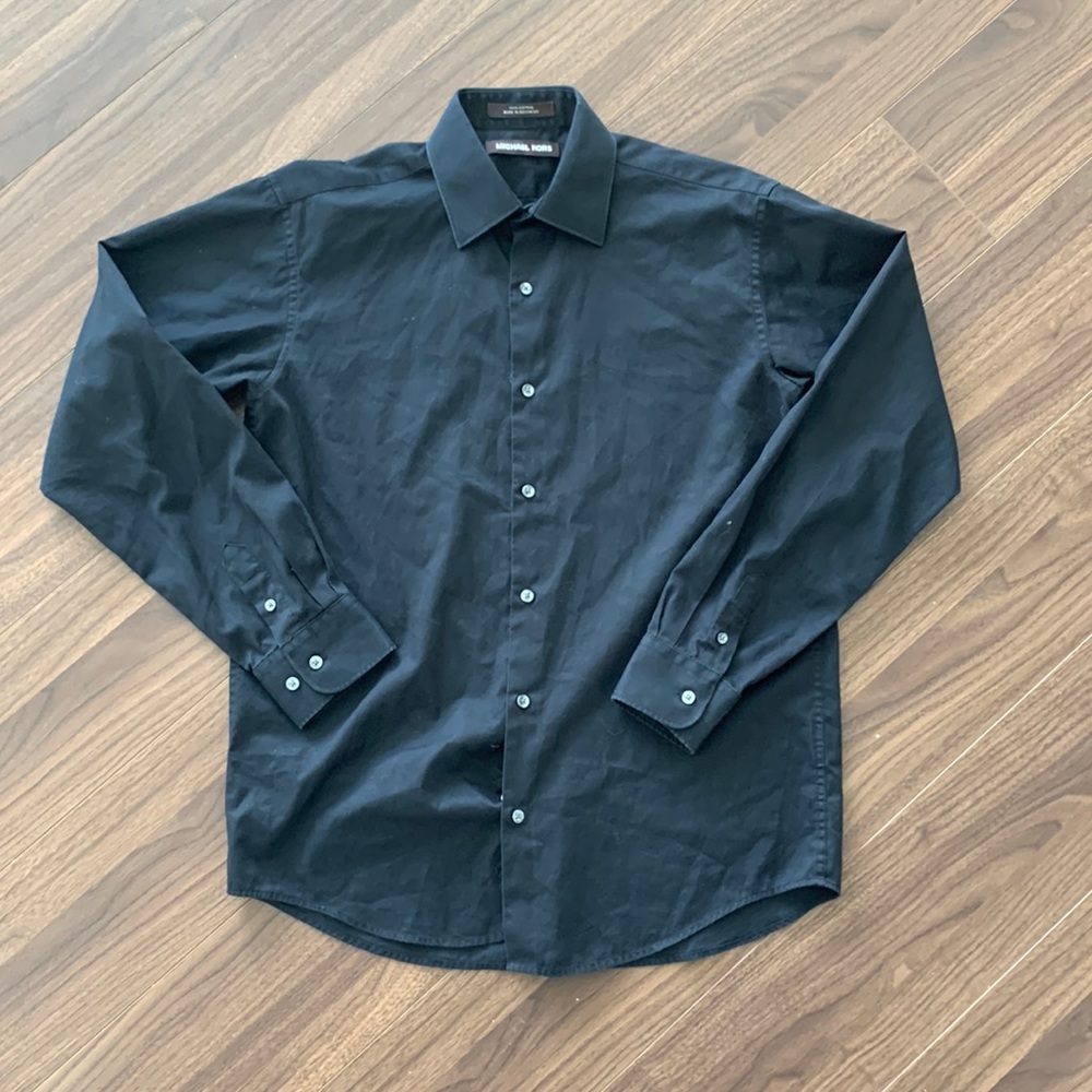 Michael kors boys dress shirt, cotton. Black. Size 18